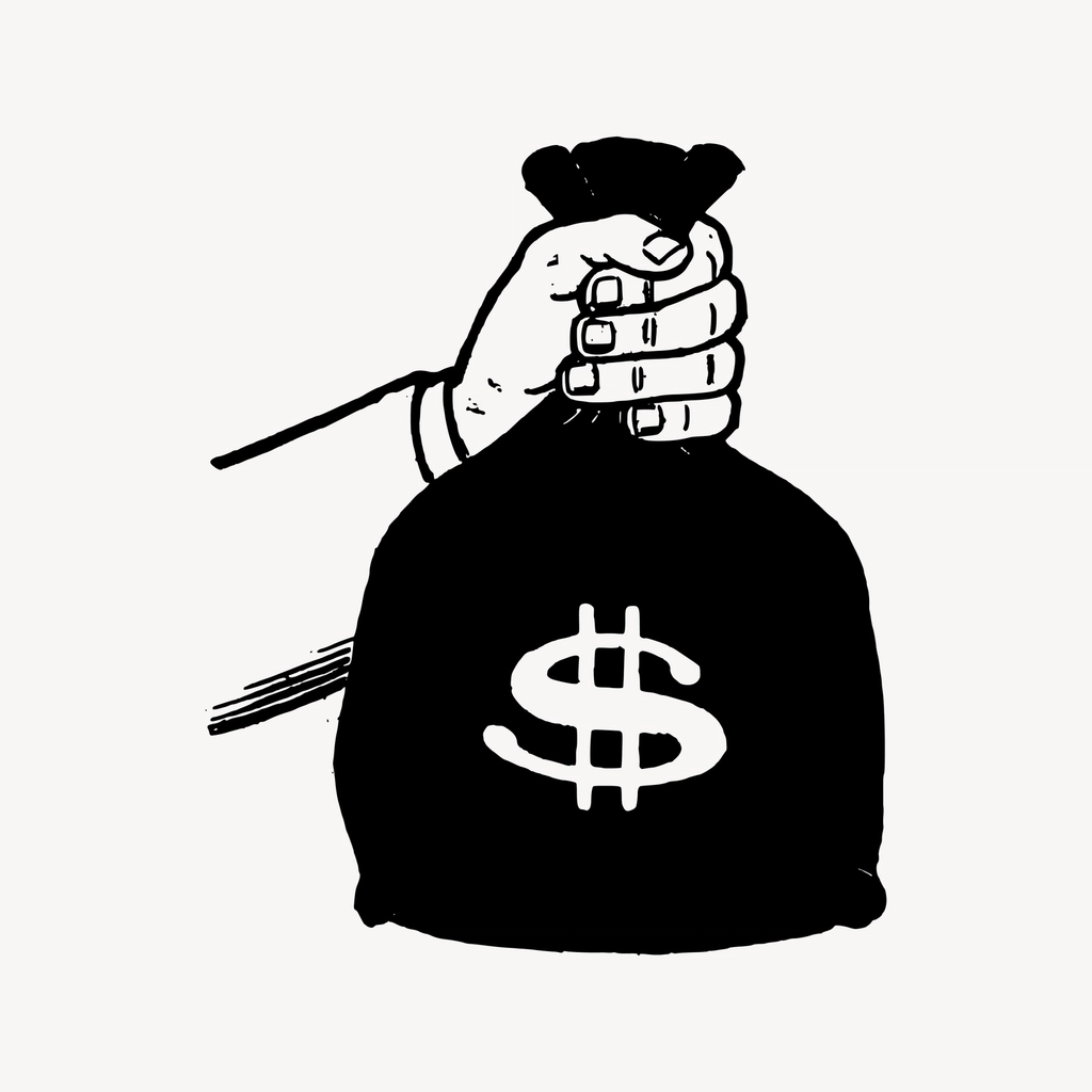 Money bag clipart, drawing illustration